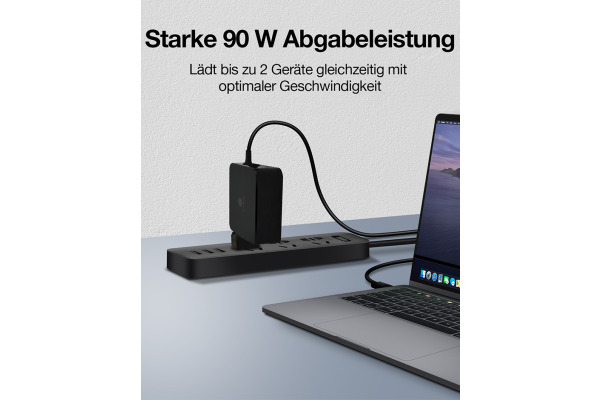 ICY BOX Wall charger for USB PD 3.0 IBPS101PD USB-C, USB-A Port, 90W