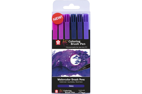 SAKURA Brush Pen Koi POXBR6F Galaxy Set 6 Stück