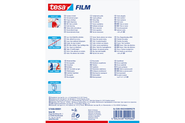 TESA Handabroller EasyCut 33mx19mm 574460000 transparent