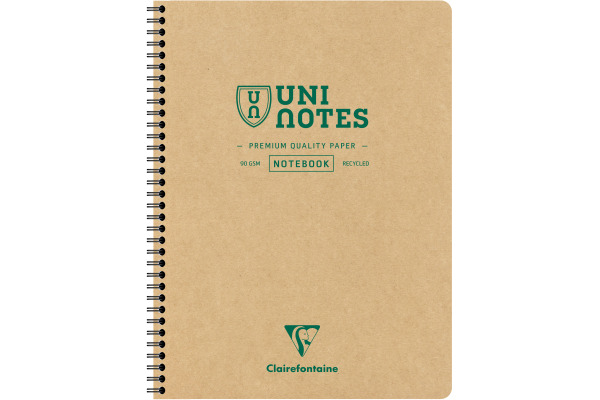 CLAIREFON Collegeblock Uni Notes A4+ 9853C braun, liniert 80 Blatt