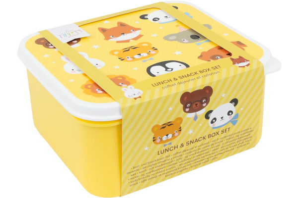 ALLC Lunch & Snackbox Set SBSEAF81 Animal Friends