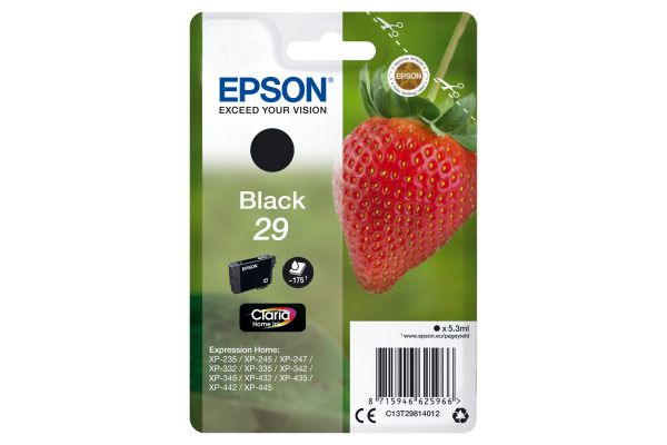 EPSON Tintenpatrone 29 schwarz T298140 XP-235/335/435 175 Seiten