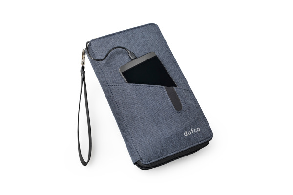 DUFCO Reisemappe mit Powerbank 48-2007.0 4000 mAH, jeansblau