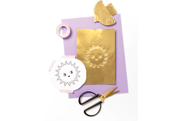 FOLIA DIY Alu Prägefolie 18x29.7cm 521 gold,extra strong 3 Blatt