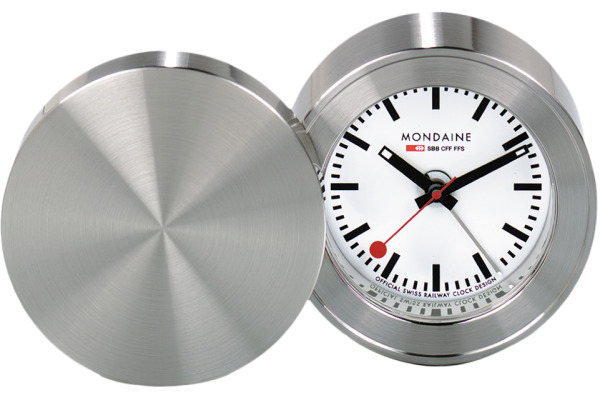 MONDAINE Reisewecker 50mm MSM.64410 silber