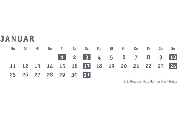 HEYE Bastelkalender 2027 23497+27 weiss 21x29.7cm