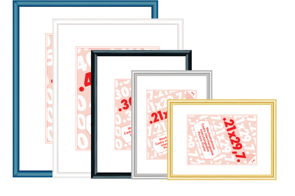 DEBEX Wechselrahmen 40x50cm 725001400 Kunstglas, weiss