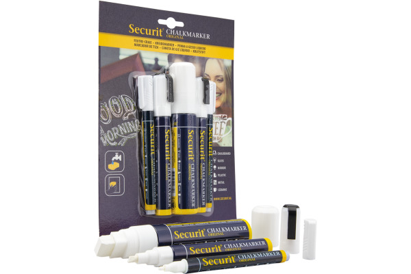SECURIT Kreidestift 1-15mm BLSMAMIXV weiss, assortiert 5 Stück