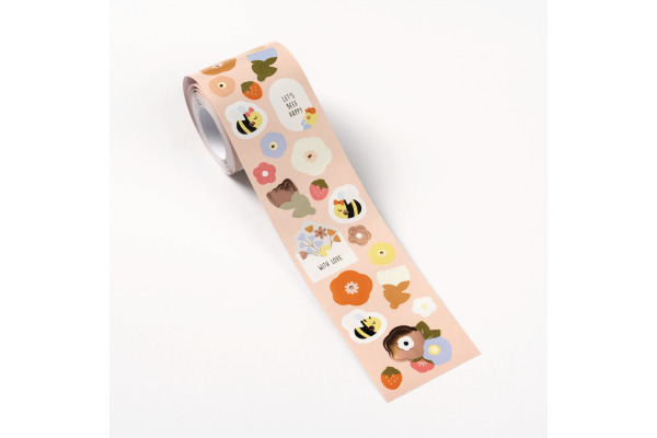 FOLIA Stickerrolle 4m 27104 Flowers & Bees 416 Teile