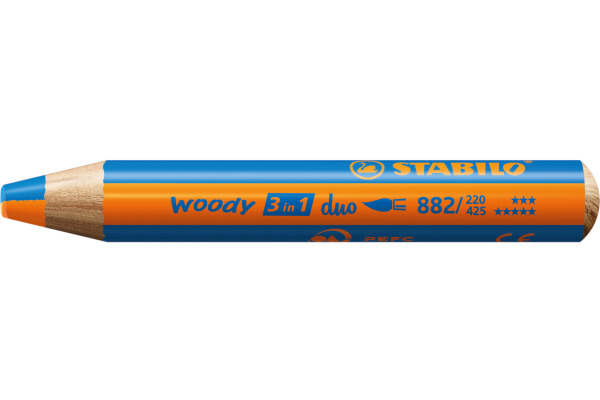 STABILO Farbstift Woody 3 in 1 2/220-425 Duo, orange/blau