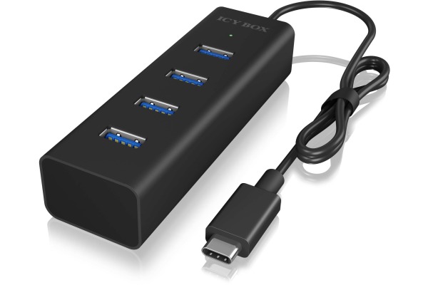 ICY BOX 4 Port Hub Type C USB 3.0 IBHUB1409 Aluminium black