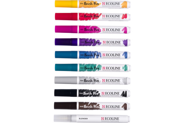 TALENS Ecoline Brush Pen Set 11509810 ass. Handlettering 10 Stück