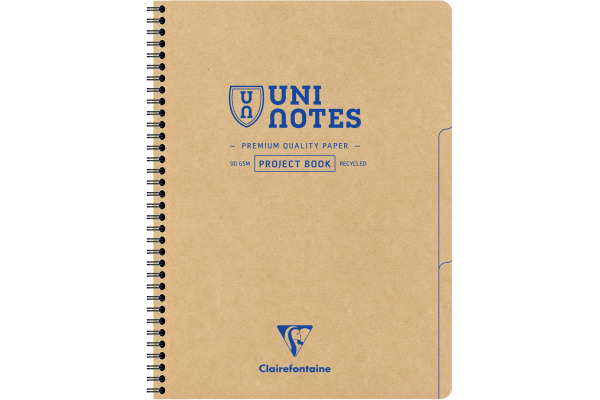 CLAIREFON Collegeblock Uni Notes A4+ 9863C braun, liniert 80 Blatt