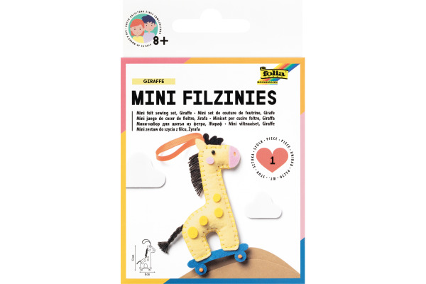 FOLIA Mini Filzinies 52904 Giraffe 13-teilig