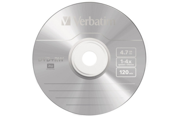 VERBATIM DVD+RW Spindle 4.7GB 43489 4x 25 Pcs