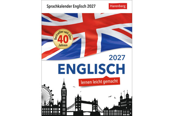 HARENBERG Abreisskalender 2027 211080027 Englisch DE, EN 12.5x16cm