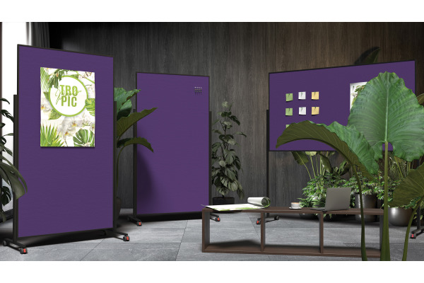 MAGNETOP. Design-Moderatorentafel VP 1181211 violett, Filz 1000x1800mm