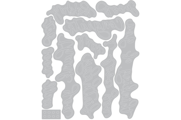SIZZIX Stanzformen 666964 Common Greetings 12 Stück