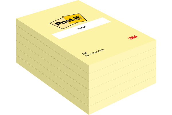 POST-IT Block 102x152mm 659Y gelb/100 Blatt