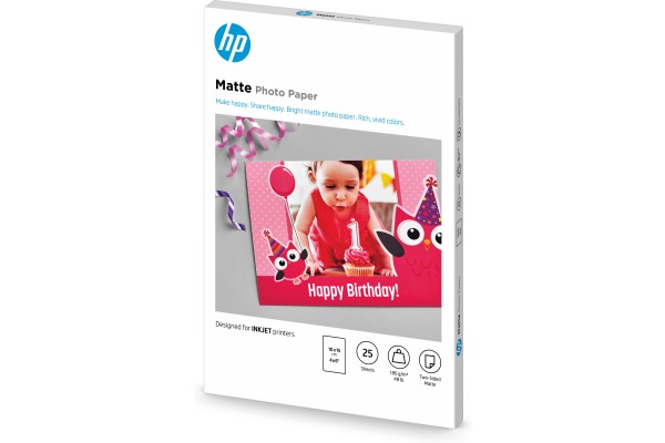 HP HP Matte Photo Paper 10x15cm 7HF70A InkJet, 180g 25 Blatt