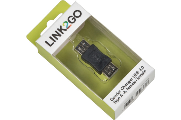 LINK2GO Gender Changer USB 3.0 GC3114BB Type A - A, female/female