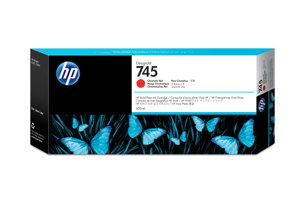 HP Tintenpatrone 745 chrom. red F9K06A DesignJet Z5600 300ml
