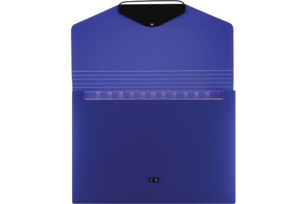 BÜROLINE Fächermappe A4 663291 blau 12-teilig