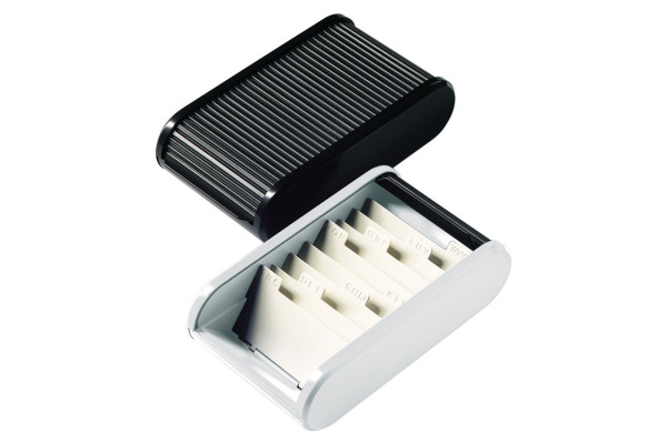 HELIT Visitenkarten-Box H6218095 schwarz 67x136x240mm