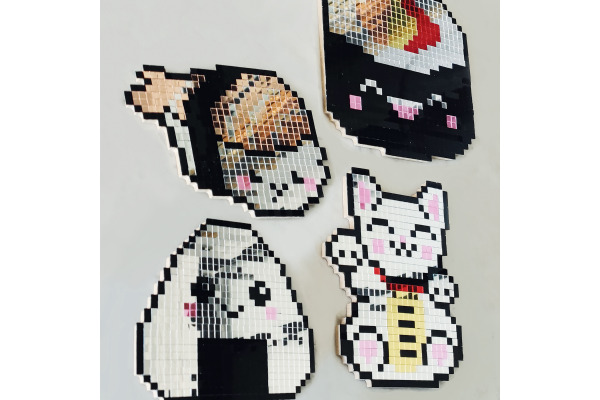 ALADINE Pixel Art Set Japan 85626 Spiegel-Mosaik 4 Stück