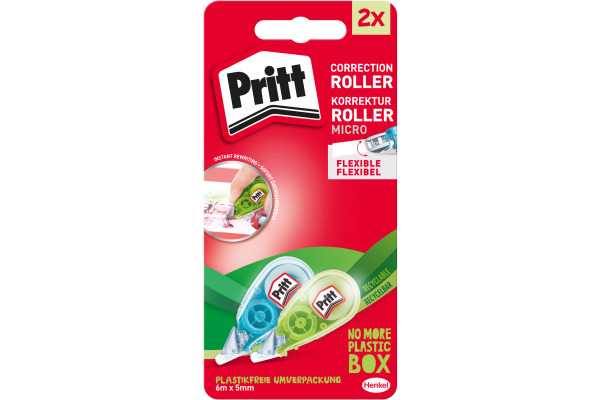 PRITT Korrekturroller 5mmx6m PRKM2 Micro Rolly 2 Stück
