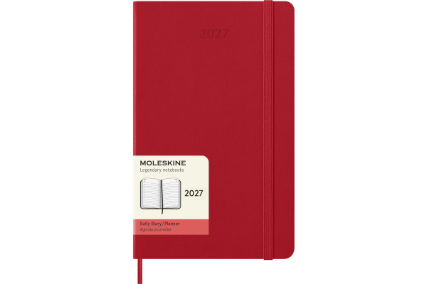 MOLESKINE Agenda Classic Large 2027 DHF212DC3 1T/1S scharlachrot HC 13x21cm