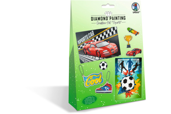 URSUS Diamond Sticker Sports 43510003 2 Karten, 2 Anhänger