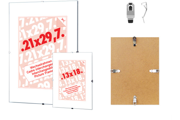 DEBEX Wechselrahmen 18×24cm 950001-18 randlos