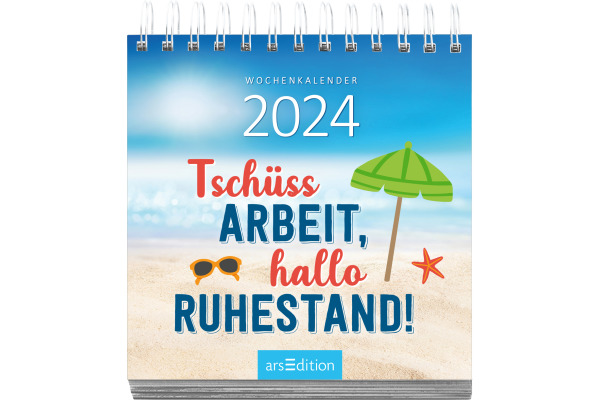ARS EDITI Monatskalender Ruhestand 42785650 1W/S, 115x125mm, DE 2024
