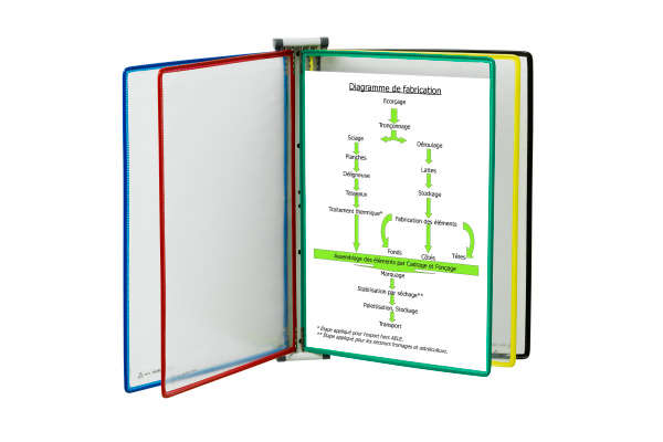 TARIFOLD T-Display Wandelement A4 416169 grau inkl. 5 Taschen