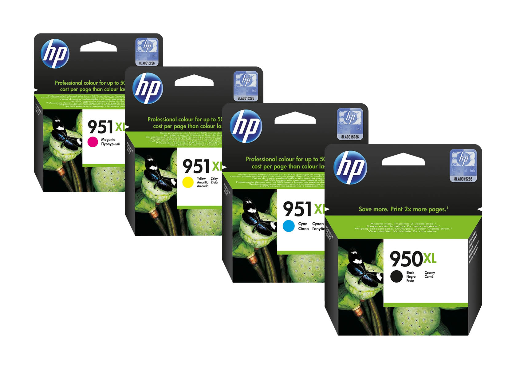 Original HP 950XL / 951XL SET Multipack / Set mit allen vier Farben