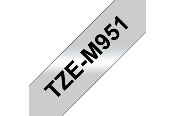 PTOUCH Flexit.lam.schwarz/matt-silber TZe-M951 zu PT-550 24 mm