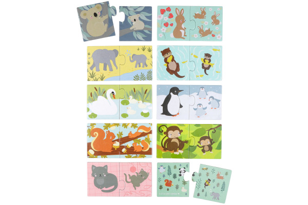 ALLC Puzzle PGMPAN11 Animal Family 20-teilig