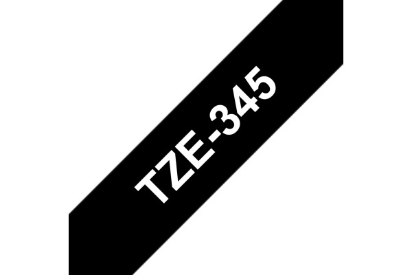 PTOUCH Band, laminiert weiss/schwarz TZe-345 PT-2450DX 18 mm