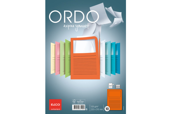 ELCO Organisationsmappe Ordo A4 73695.82 classico, orange 10 Stück