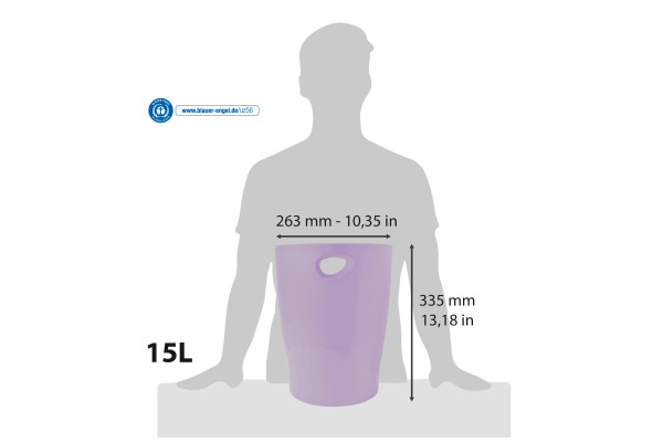 EXACOMPTA Papierkorb Ecobin 15 l 45364D Aquarel, malve