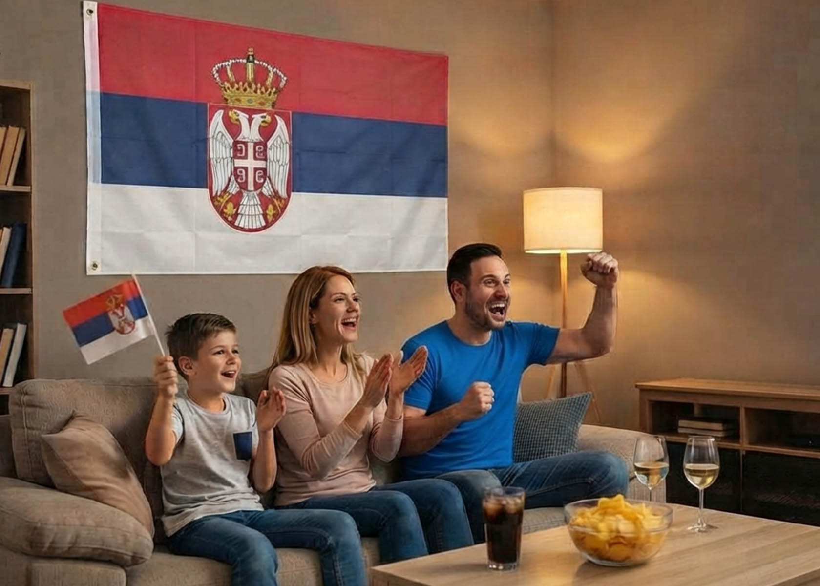 Serbien Flagge 150x90cm Fahne aus Polyester 