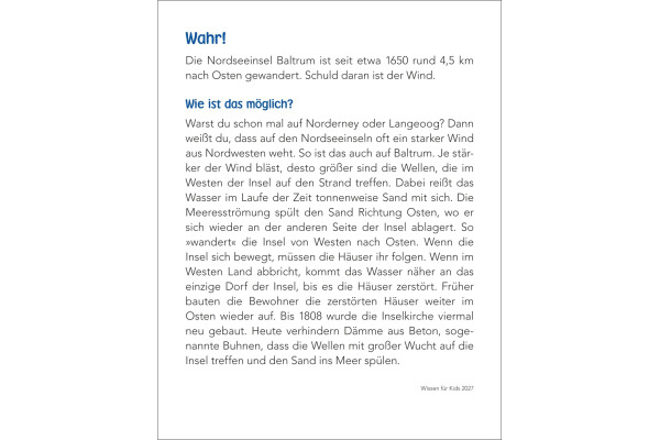 HARENBERG Abreisskalender 2027 210470027 Wissen für Kids DE 12.5x16cm