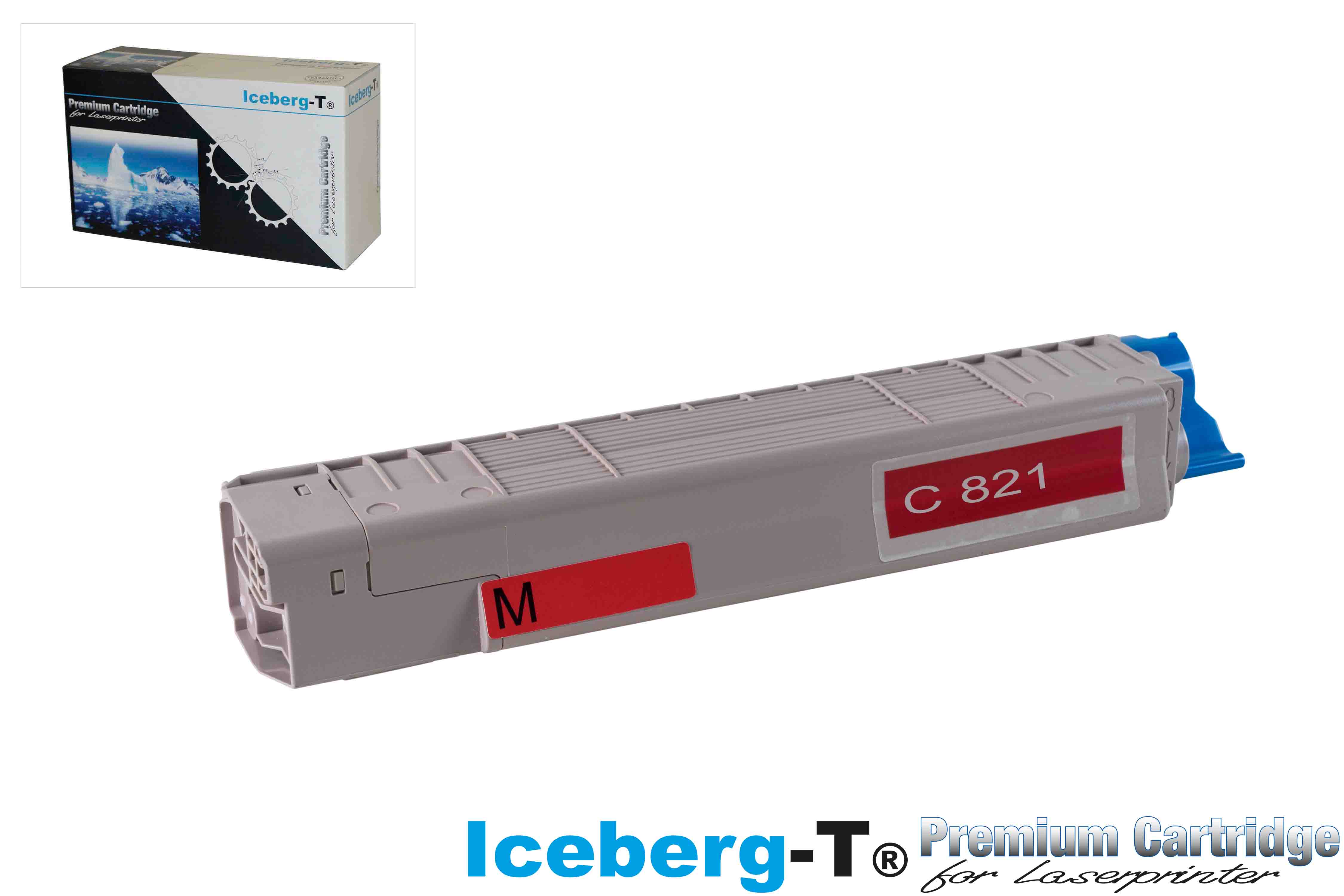 Iceberg-T Toner OKI C801 / C821 7'300 Seiten, magenta
