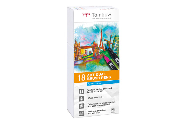 TOMBOW ABT Dual Brush Pen ABT-18P-1 18er Set Grundtöne I