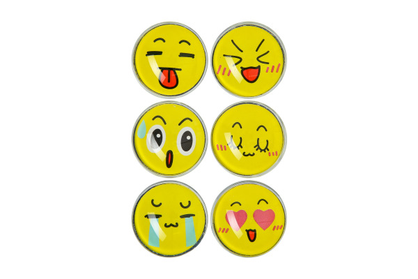 I AM CREA Magnet Smiley Let`s Organize 4035.64 Glas, 30mm 6 Stück
