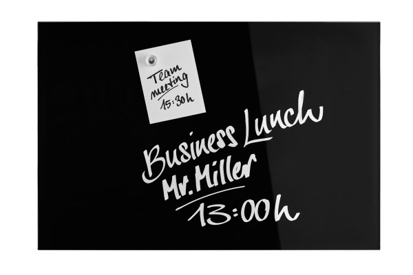 MAGNETOP. Design-Glasboard 600x400mm 13402012 schwarz, magnetisch