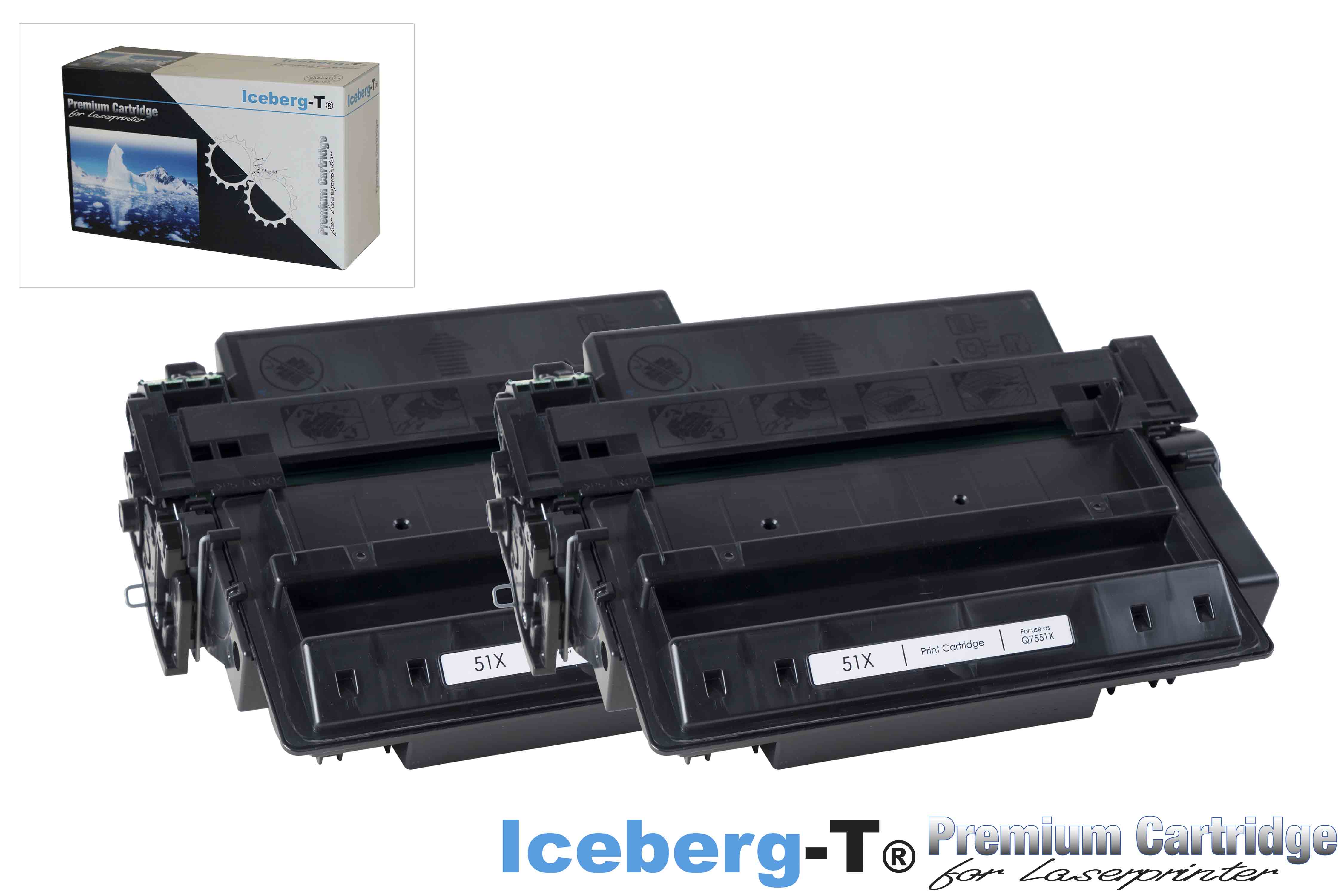 Iceberg-T Toner Q7551X DuoPack 2 Stück à 13'000 Seiten, schwarz