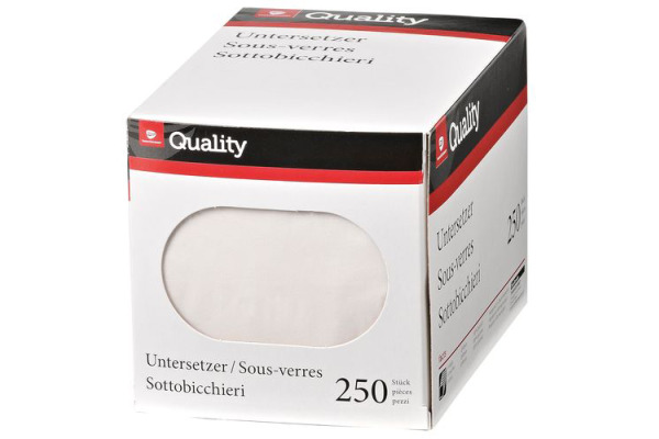 QUALITY Gläserunterlagen 992600 weiss 250 Stück