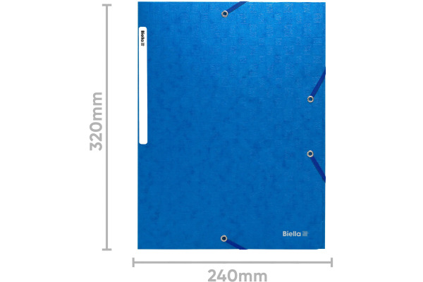 BIELLA Gummibandmappe A4 17840005U blau, 590gm2 220 Bl.
